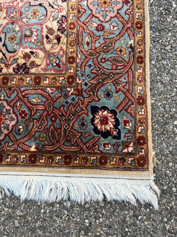 rénovation franges tapis penjab avant