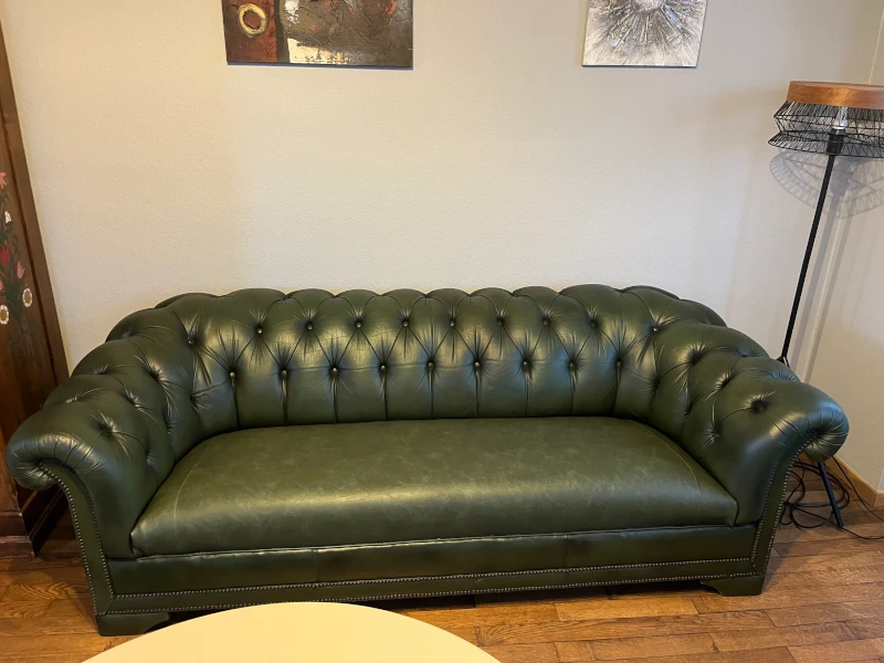 réfection canapé chesterfield après