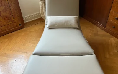 Réfection d&rsquo;un fauteuil allongé en cuir