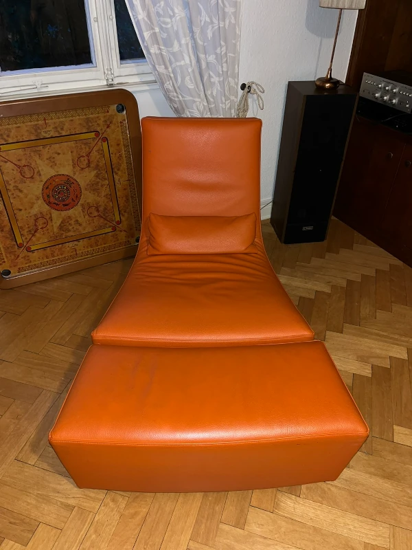 rénovation fauteuil allongé cuir avant