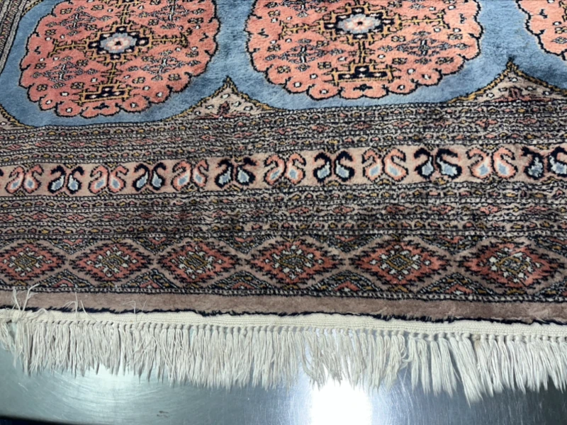 frange tapis pakistan bokhara réparée