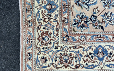 Refection des franges et des lisieres d’un tapis iranien en laine et soie à Strasbourg
