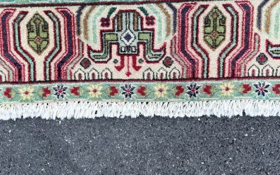 Refection des franges tapis iranien